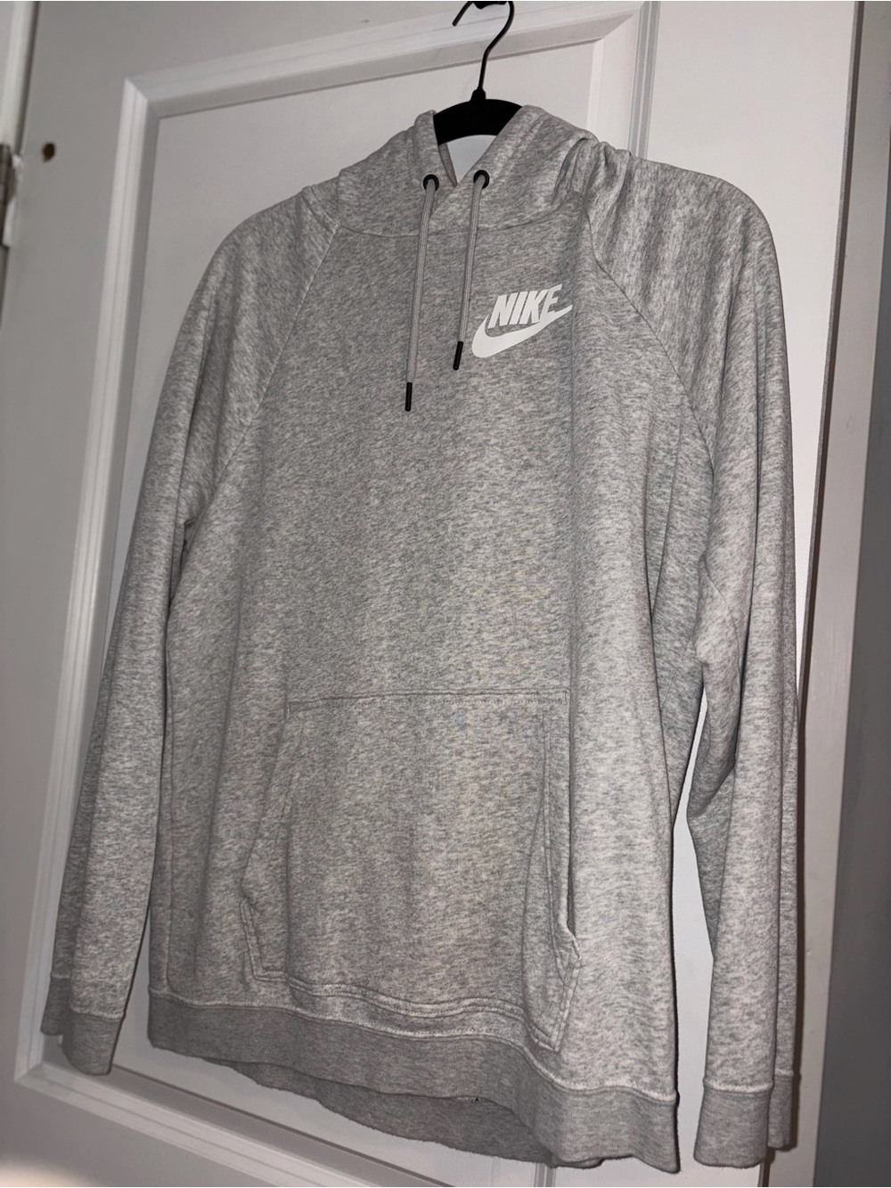 Nike Light Gray Marled Pullover Hoodie